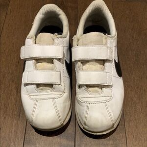 Nike Cortez White with velcro straps